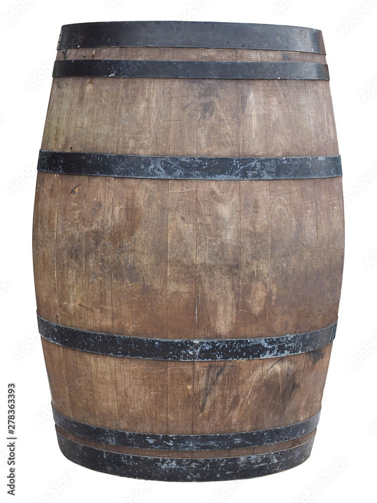 Obraz premium barrel cask for wine isolated over white