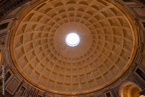 Pantheon ceiling view, Rome, Italy