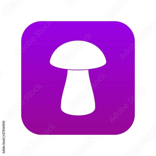 Fungus boletus icon digital purple for any design isolated on white vector illustration