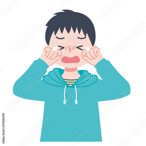 泣いている男の子のイラスト Stock ベクター Adobe Stock 泣いている男の子のイラスト Stock ベクター Adobe Stock