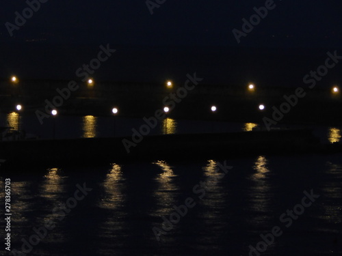 port at night