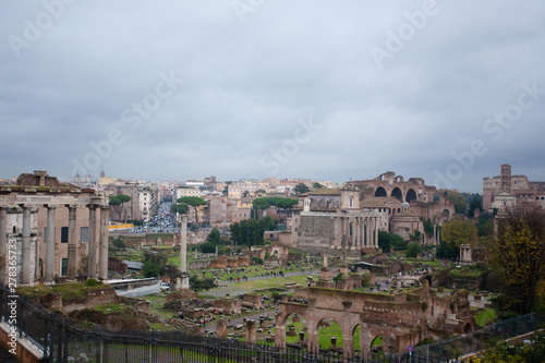 Imperial forums view, Rome, Italy. Roma landscape