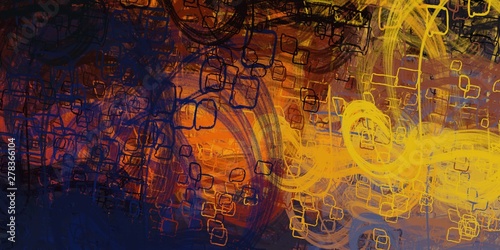 Wallpaper Mural Handmade surreal abstract pattern. Modern artistic canvas. 2d illustration. Texture backdrop painting. Creative chaos structure. Torontodigital.ca