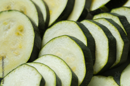 zucchini, courgette slices