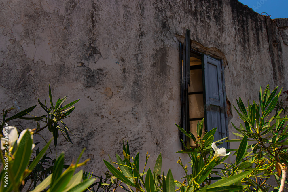 old window in the wall