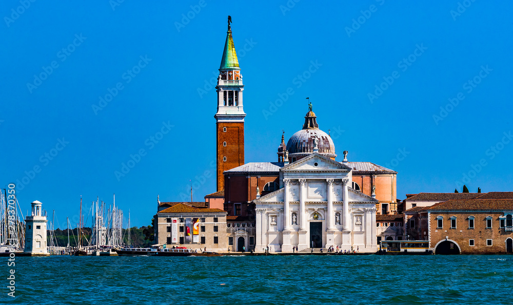Fototapeta premium Elements of architecture of houses on the streets of the canals of the city of Venice in Italy. 