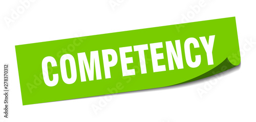 competency sticker. competency square isolated sign. competency