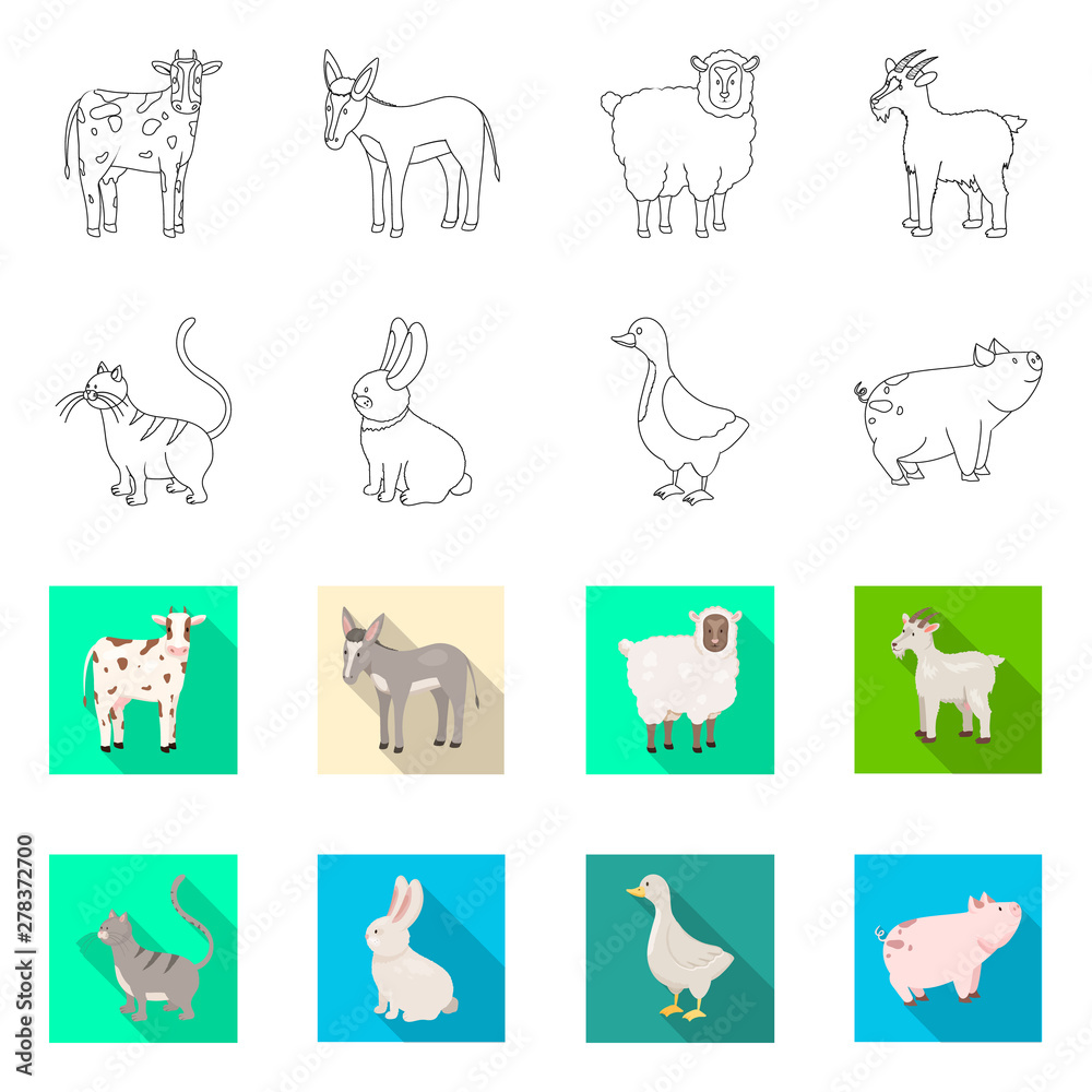 Vector design of breeding and kitchen symbol. Set of breeding and organic stock symbol for web. Vector design of breeding and kitchen symbol. Set of breeding and organic stock symbol for web.