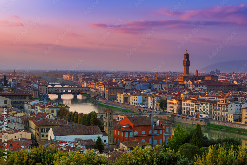 Fototapeta premium Florence View at sunset