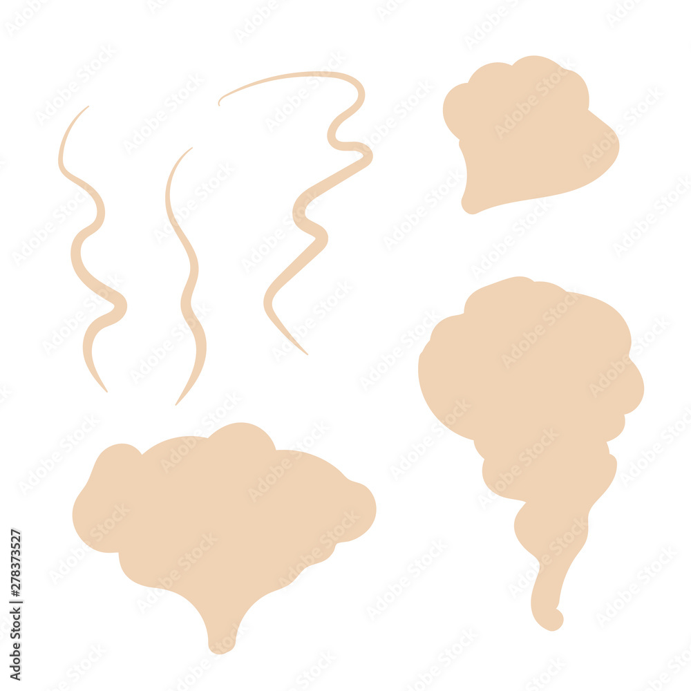 Smoke vector clouds. Fog and steam cartoon. Hand drawn doodle smoke, clouds and fog Smoke vector clouds. Fog and steam cartoon. Hand drawn doodle smoke, clouds and fog