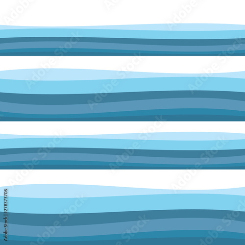 Blue water sea waves. Water wave curve background