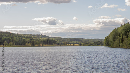 Karelian landscape. Yalguba Lake Onega