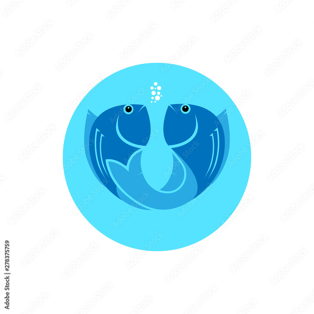 fish icon in trendy flat style illustrator - Vector fish icon in trendy flat style illustrator - Vector