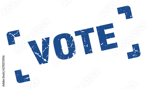 vote stamp. vote square grunge sign. vote