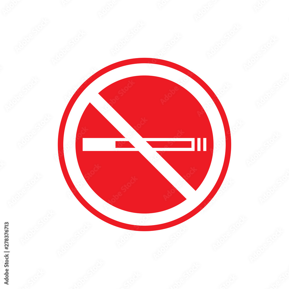 No Smoking Sign Symbol Icon Vector Illustration - Vector No Smoking Sign Symbol Icon Vector Illustration - Vector