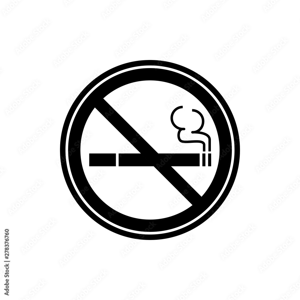 No Smoking Sign Symbol Icon Vector Illustration - Vector No Smoking Sign Symbol Icon Vector Illustration - Vector