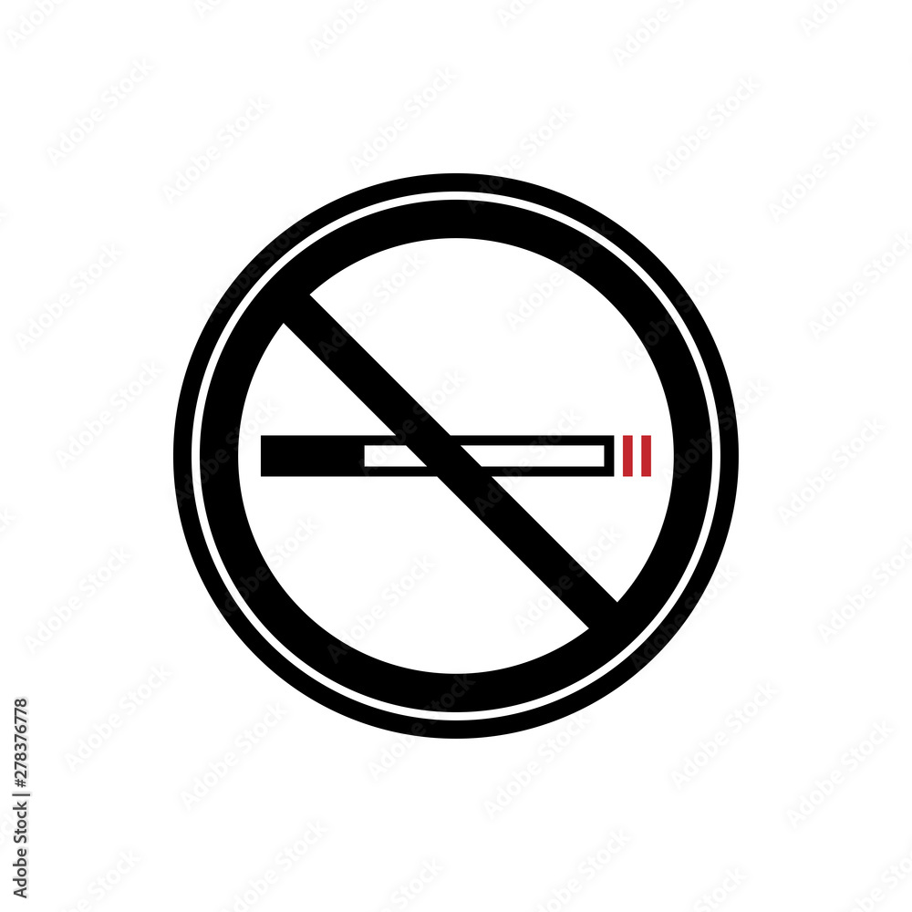 No Smoking Sign Symbol Icon Vector Illustration - Vector No Smoking Sign Symbol Icon Vector Illustration - Vector