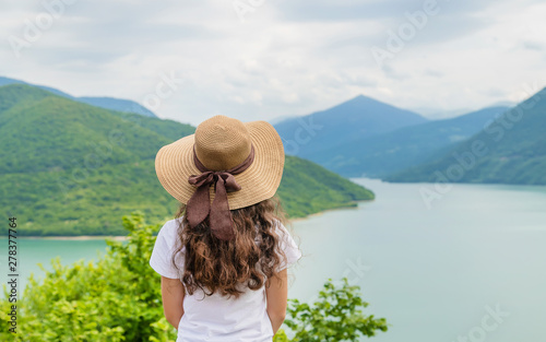 Georgia, Tbilisi. Large reservoir. Lake in the pea. Selective focus. photo