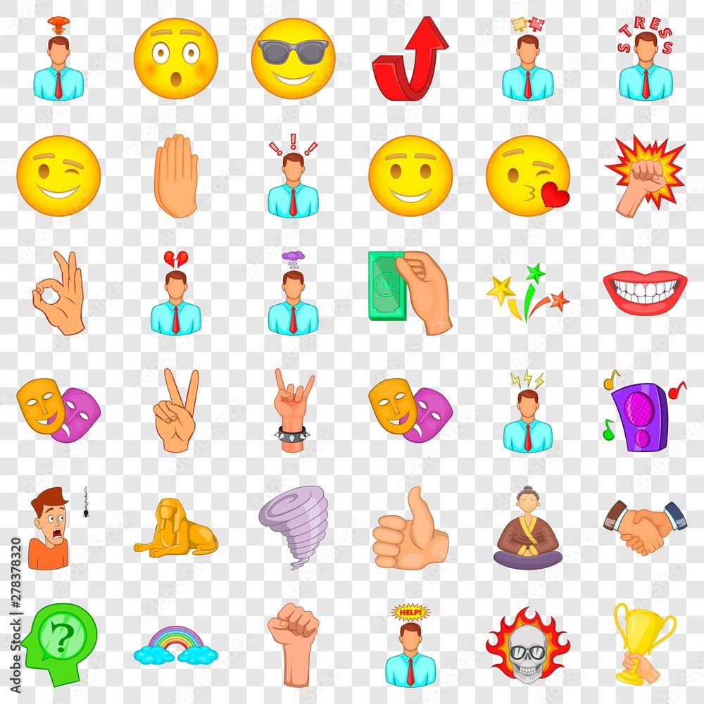 Spooky icons set. Cartoon style of 36 spooky vector icons for web for any design Spooky icons set. Cartoon style of 36 spooky vector icons for web for any design
