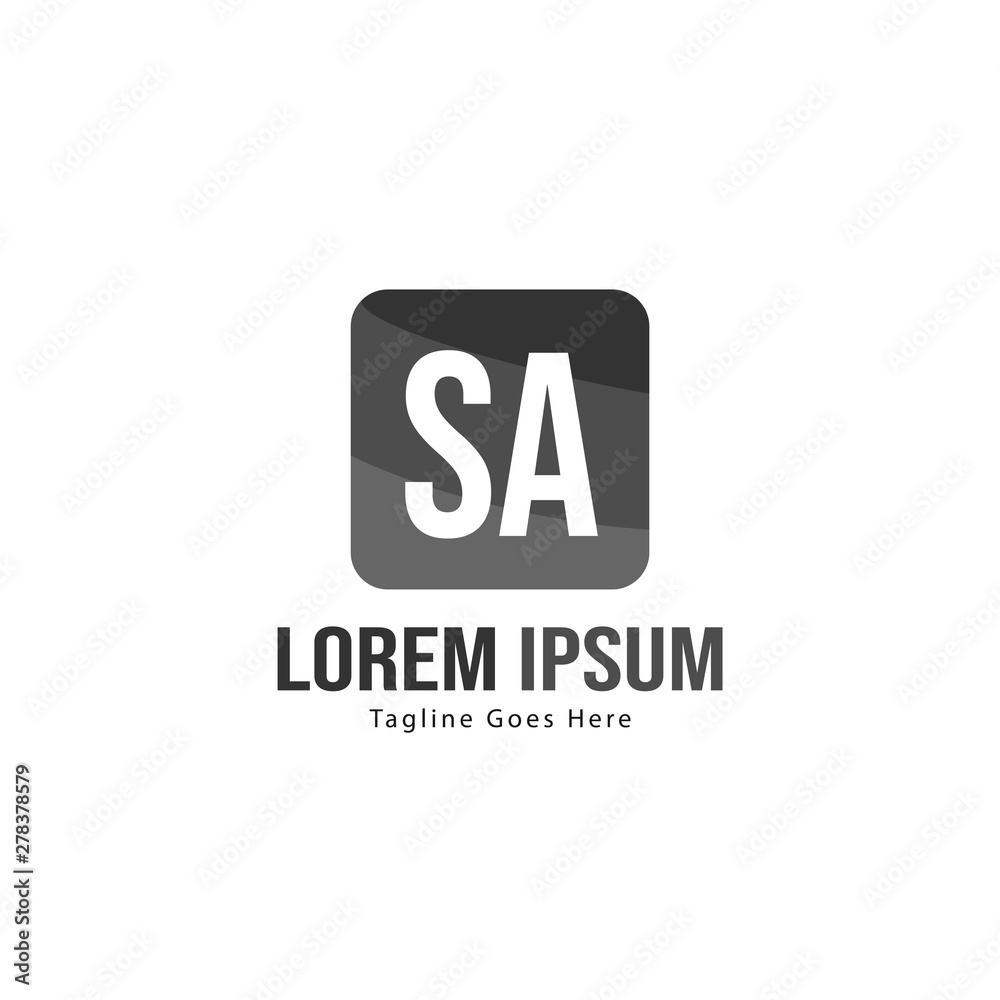 Initial SA logo template with modern frame. Minimalist SA letter logo vector illustration Initial SA logo template with modern frame. Minimalist SA letter logo vector illustration
