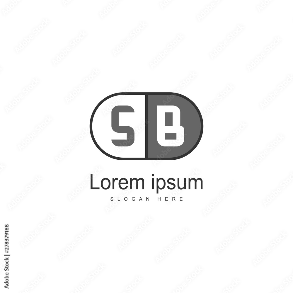 Initial SB logo template with modern frame. Minimalist SB letter logo vector illustration Initial SB logo template with modern frame. Minimalist SB letter logo vector illustration