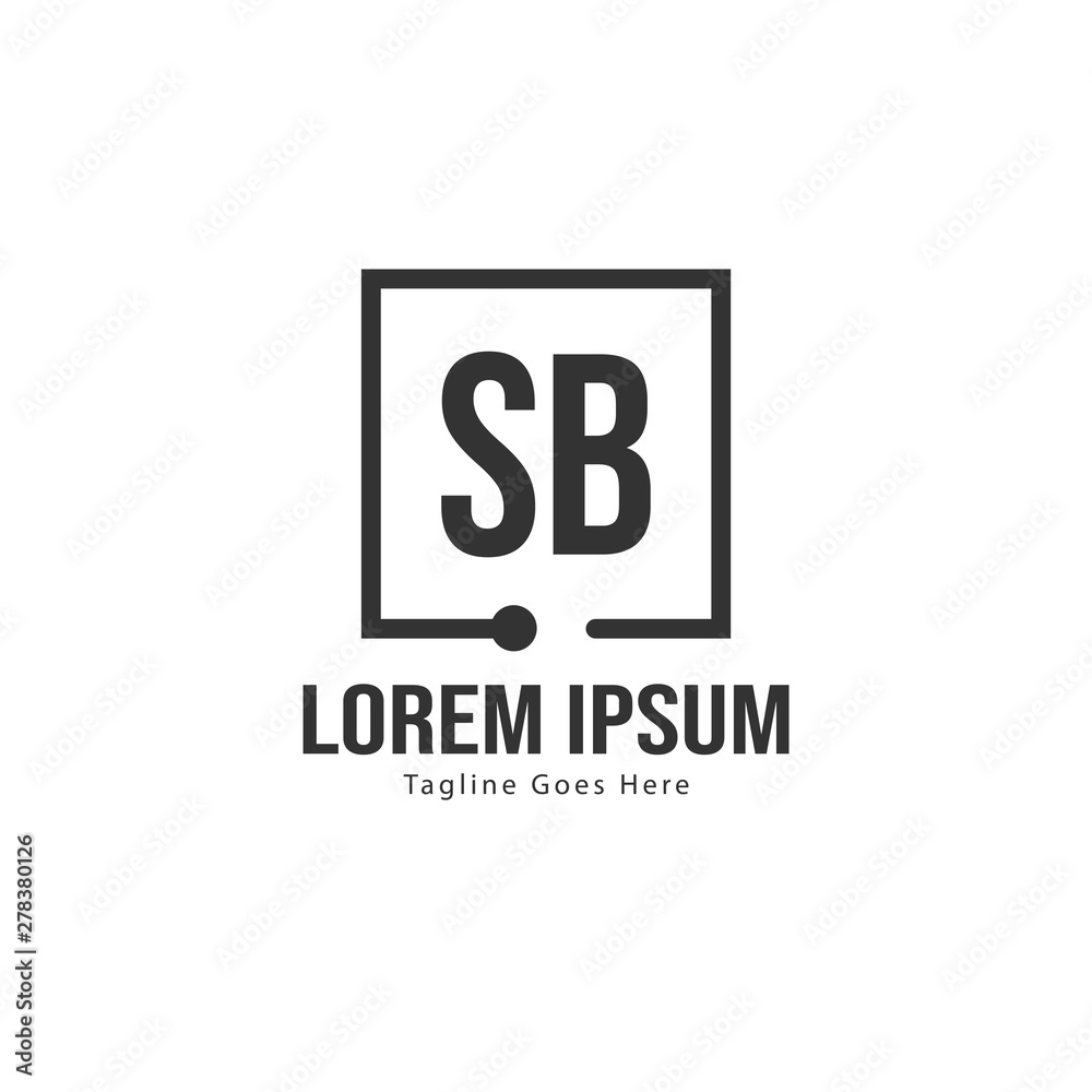 Initial SB logo template with modern frame. Minimalist SB letter logo vector illustration Initial SB logo template with modern frame. Minimalist SB letter logo vector illustration