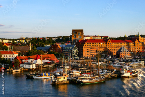 Gothenburg, Sweden Small marina on Gullbergs Strandgata and Waterfront