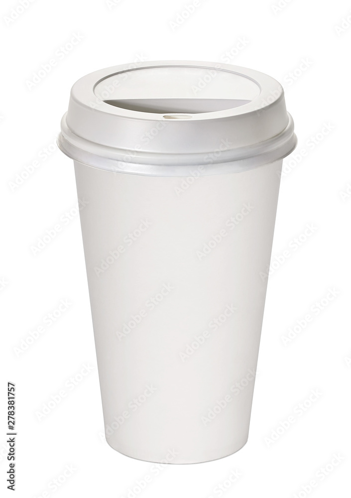 Blank Takeaway paper coffee cup medium size mock up isolated on white background including clipping path. Blank Takeaway paper coffee cup medium size mock up isolated on white background including clipping path.