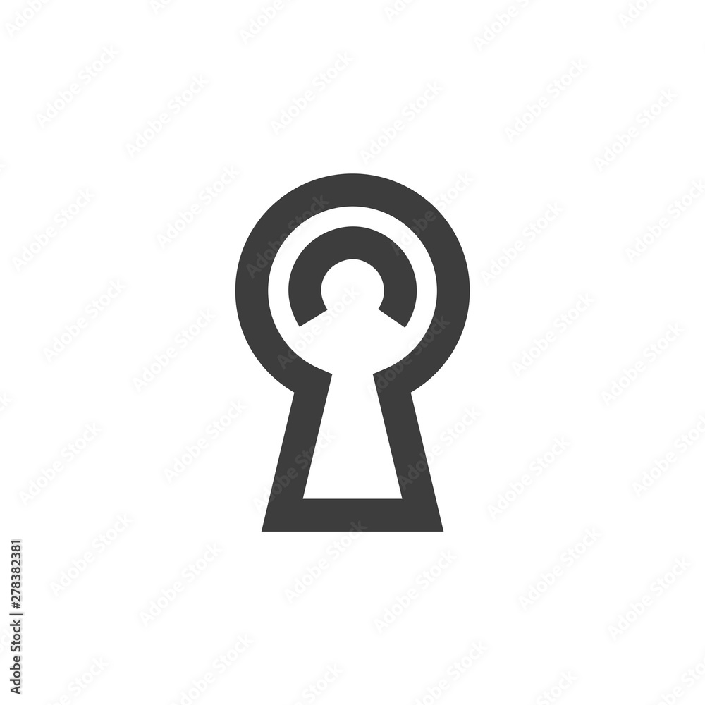 Black key hole icon template color editable. Padlock, lock symbol vector sign isolated on white background. Simple logo vector illustration for graphic and web design. Black key hole icon template color editable. Padlock, lock symbol vector sign isolated on white background. Simple logo vector illustration for graphic and web design.