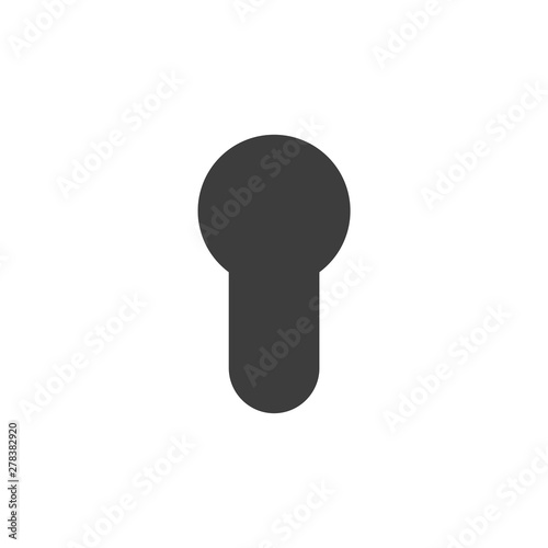 Black key hole icon template color editable. Padlock, lock symbol vector sign isolated on white background. Simple logo vector illustration for graphic and web design.