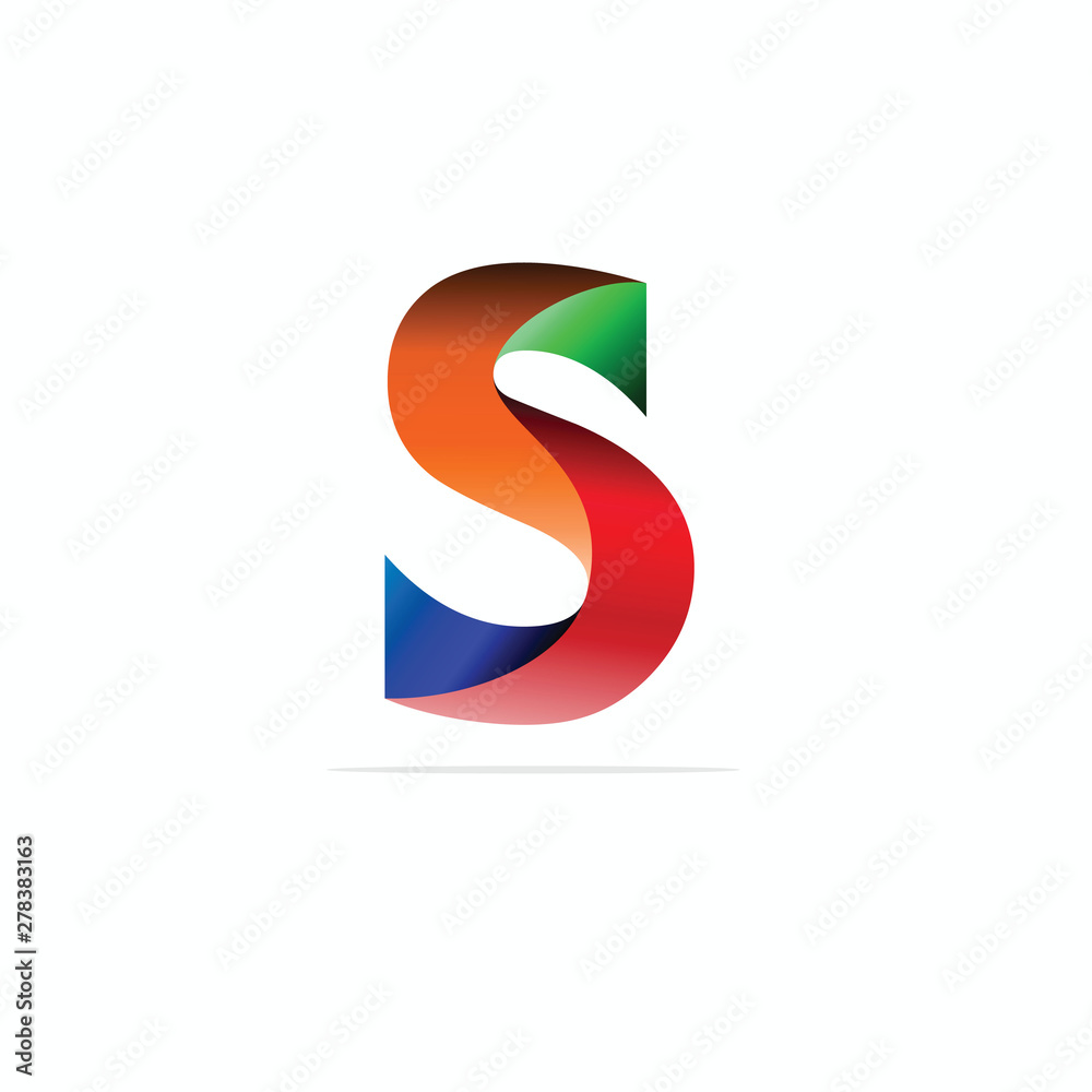 colorfull Letter S logo icon design template elements 