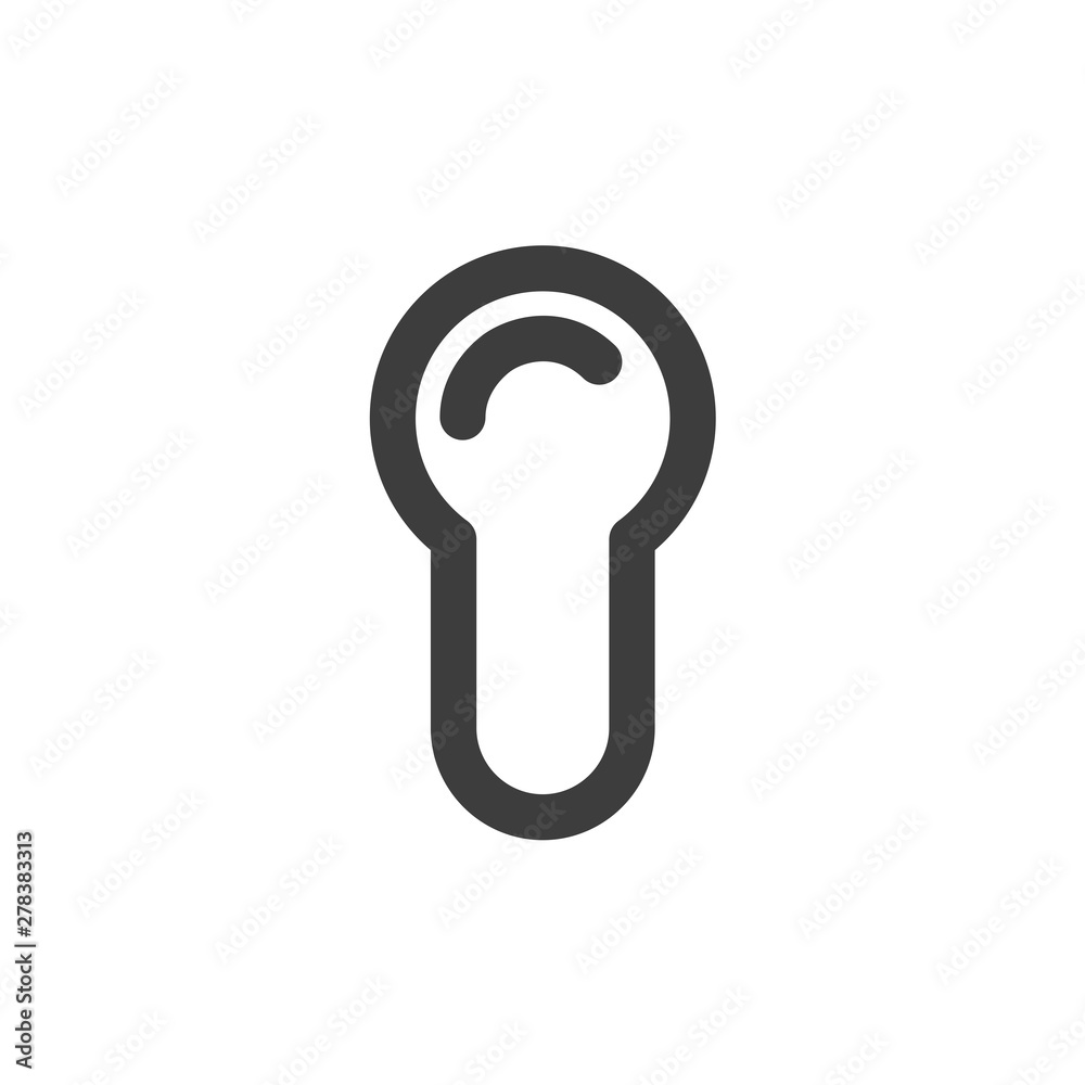 Black key hole icon template color editable. Padlock, lock symbol vector sign isolated on white background. Simple logo vector illustration for graphic and web design. Black key hole icon template color editable. Padlock, lock symbol vector sign isolated on white background. Simple logo vector illustration for graphic and web design.