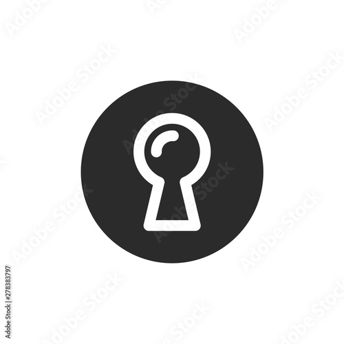 Black key hole icon template color editable. Padlock, lock symbol vector sign isolated on white background. Simple logo vector illustration for graphic and web design.