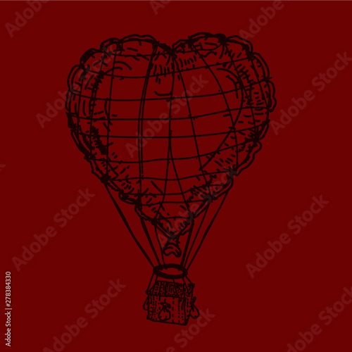 herz heißluftballon