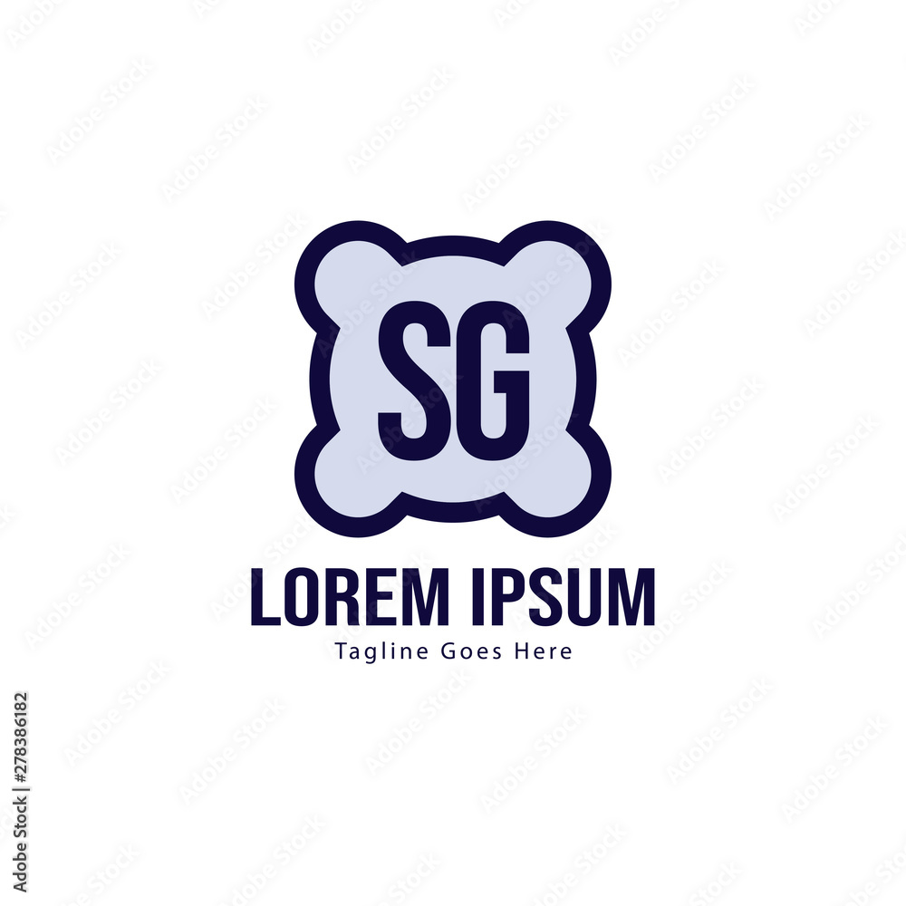 Initial SG logo template with modern frame. Minimalist SG letter logo vector illustration Initial SG logo template with modern frame. Minimalist SG letter logo vector illustration