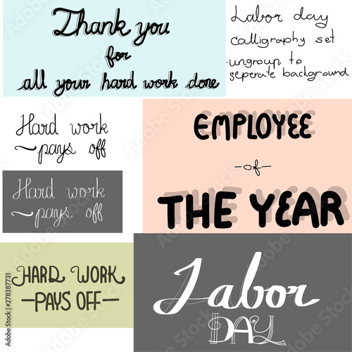 labor day calligraphy