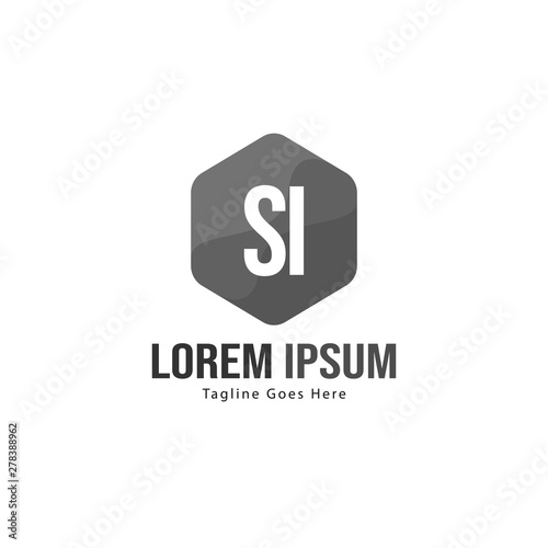 Wallpaper Mural Initial SI logo template with modern frame. Minimalist SI letter logo vector illustration Torontodigital.ca