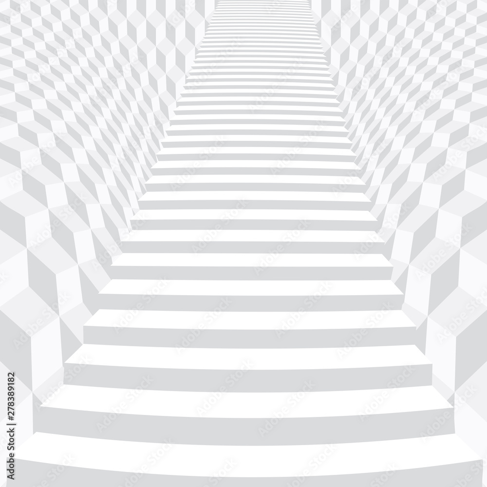 Staircase. Abstract cubes background
