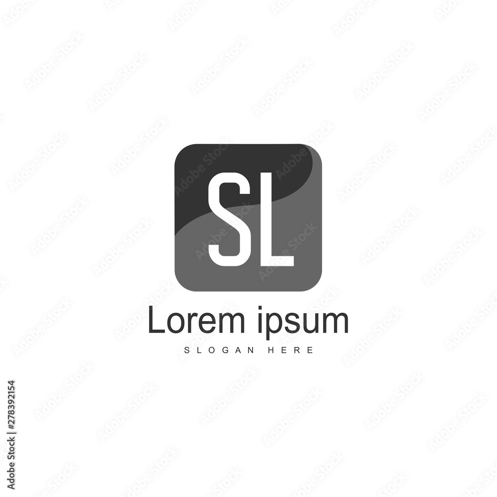 Initial SL logo template with modern frame. Minimalist SL letter logo vector illustration Initial SL logo template with modern frame. Minimalist SL letter logo vector illustration