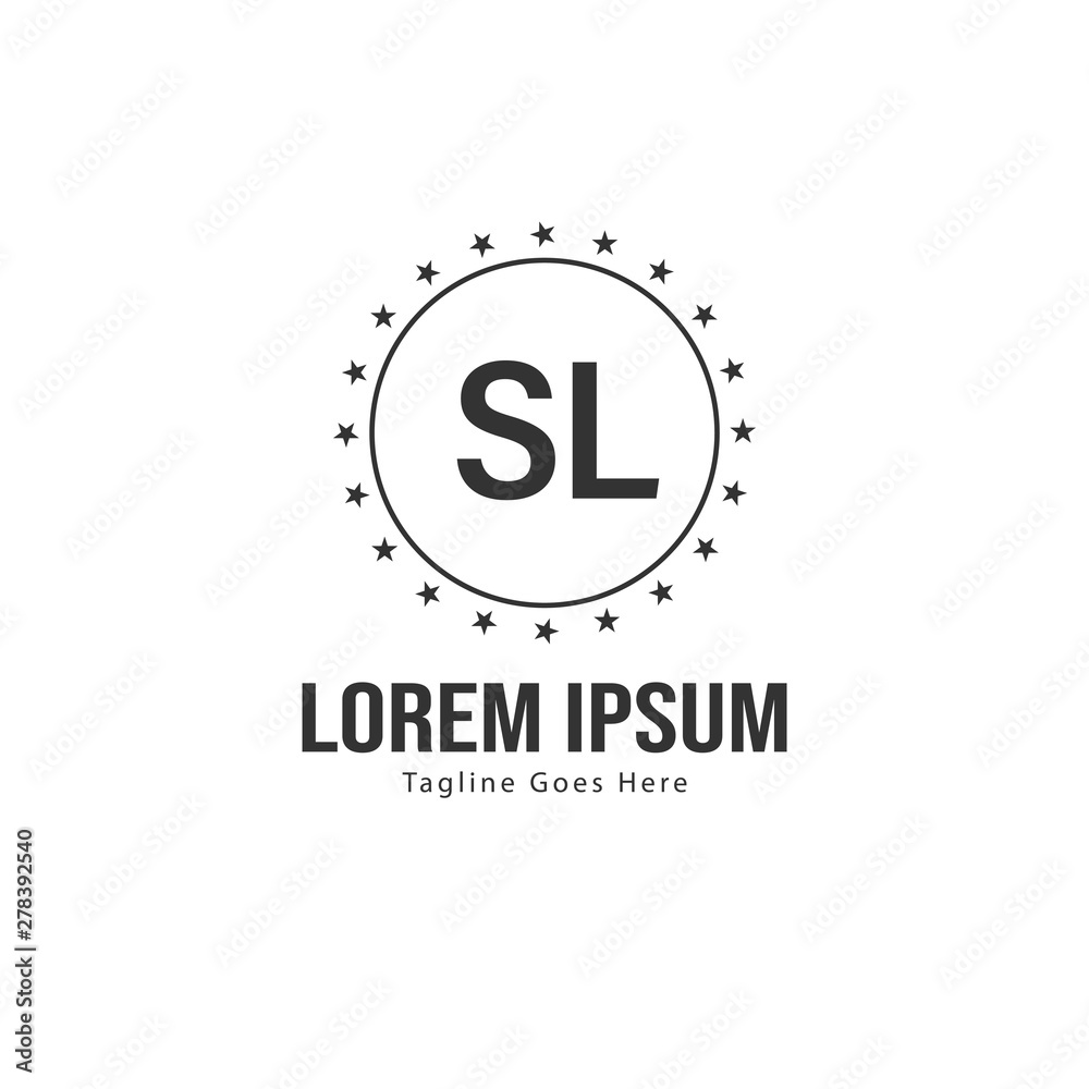 Initial SL logo template with modern frame. Minimalist SL letter logo vector illustration Initial SL logo template with modern frame. Minimalist SL letter logo vector illustration
