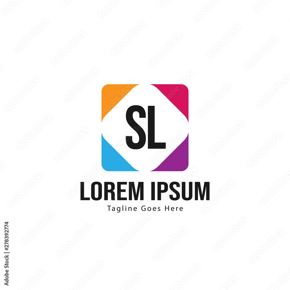 Initial SL logo template with modern frame. Minimalist SL letter logo vector illustration Initial SL logo template with modern frame. Minimalist SL letter logo vector illustration