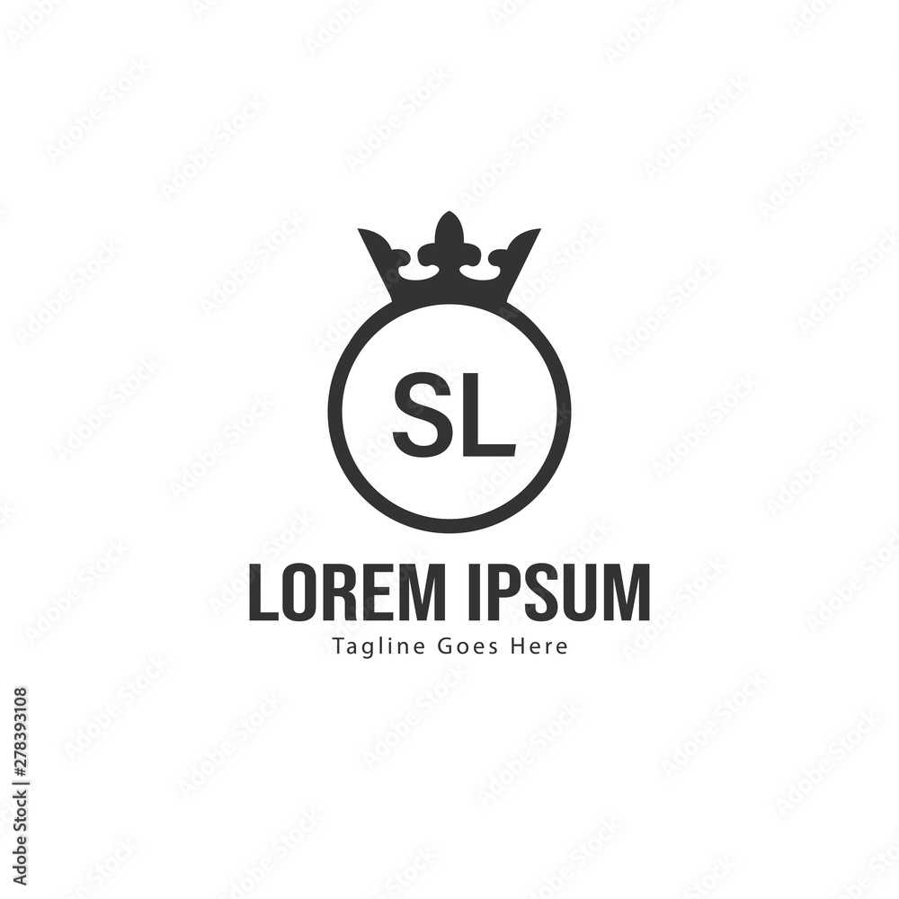 Initial SL logo template with modern frame. Minimalist SL letter logo vector illustration Initial SL logo template with modern frame. Minimalist SL letter logo vector illustration