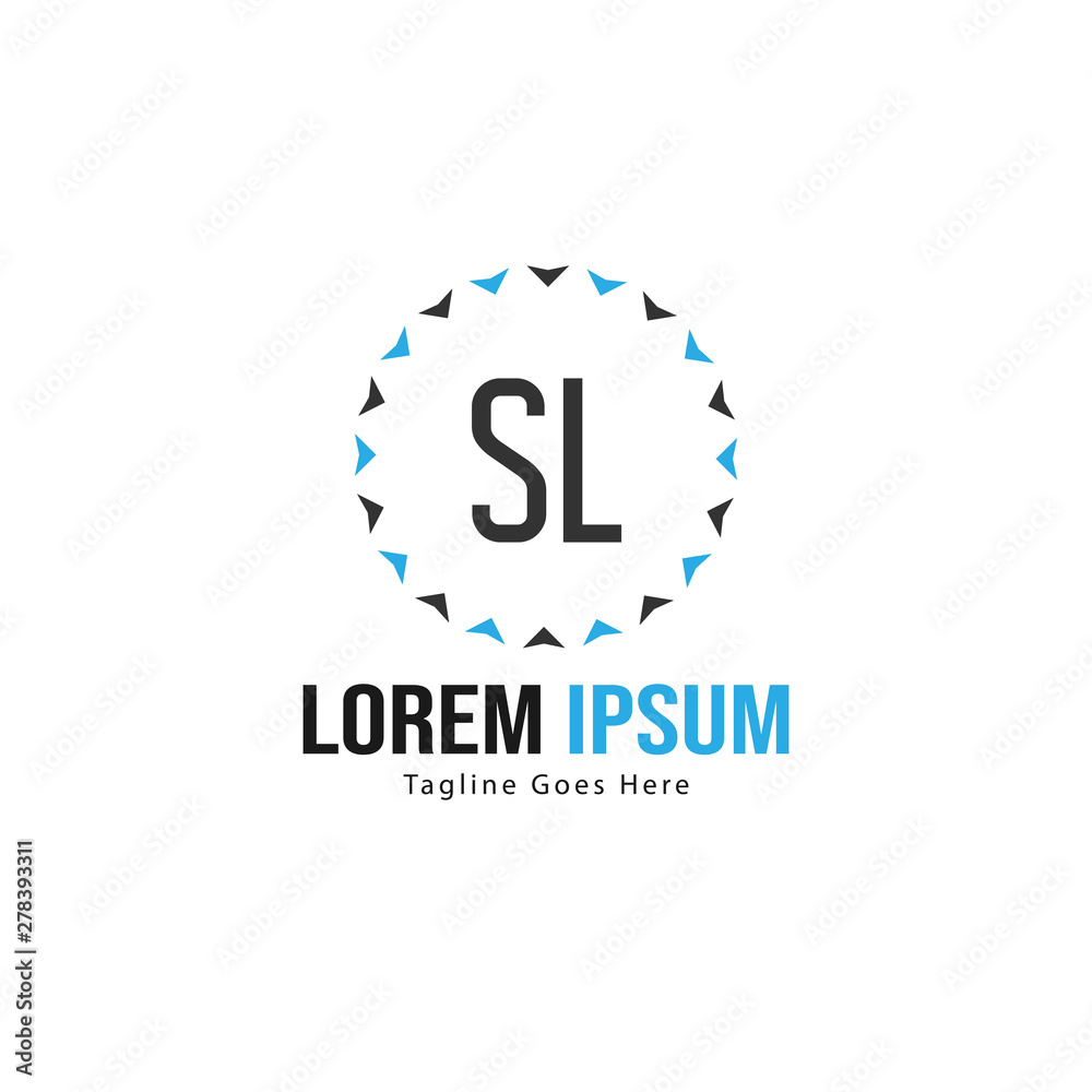 Initial SL logo template with modern frame. Minimalist SL letter logo vector illustration Initial SL logo template with modern frame. Minimalist SL letter logo vector illustration