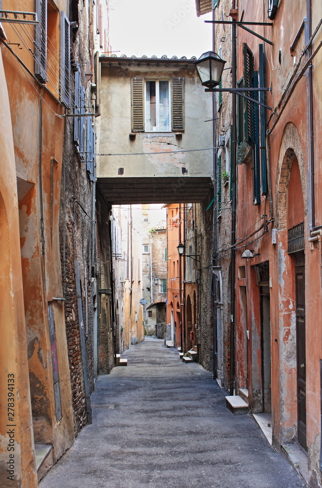 Narrow alley in Perugia, Italy
