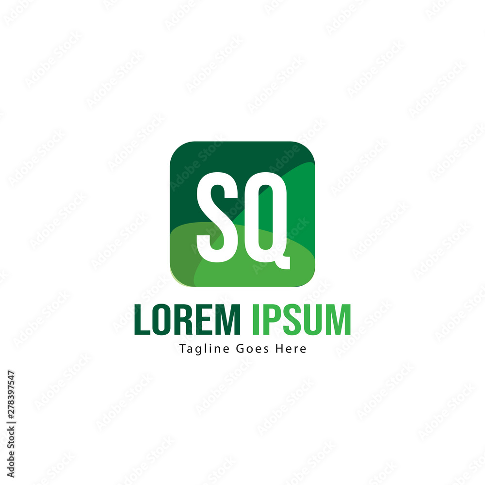 Initial SQ logo template with modern frame. Minimalist SQ letter logo vector illustration Initial SQ logo template with modern frame. Minimalist SQ letter logo vector illustration