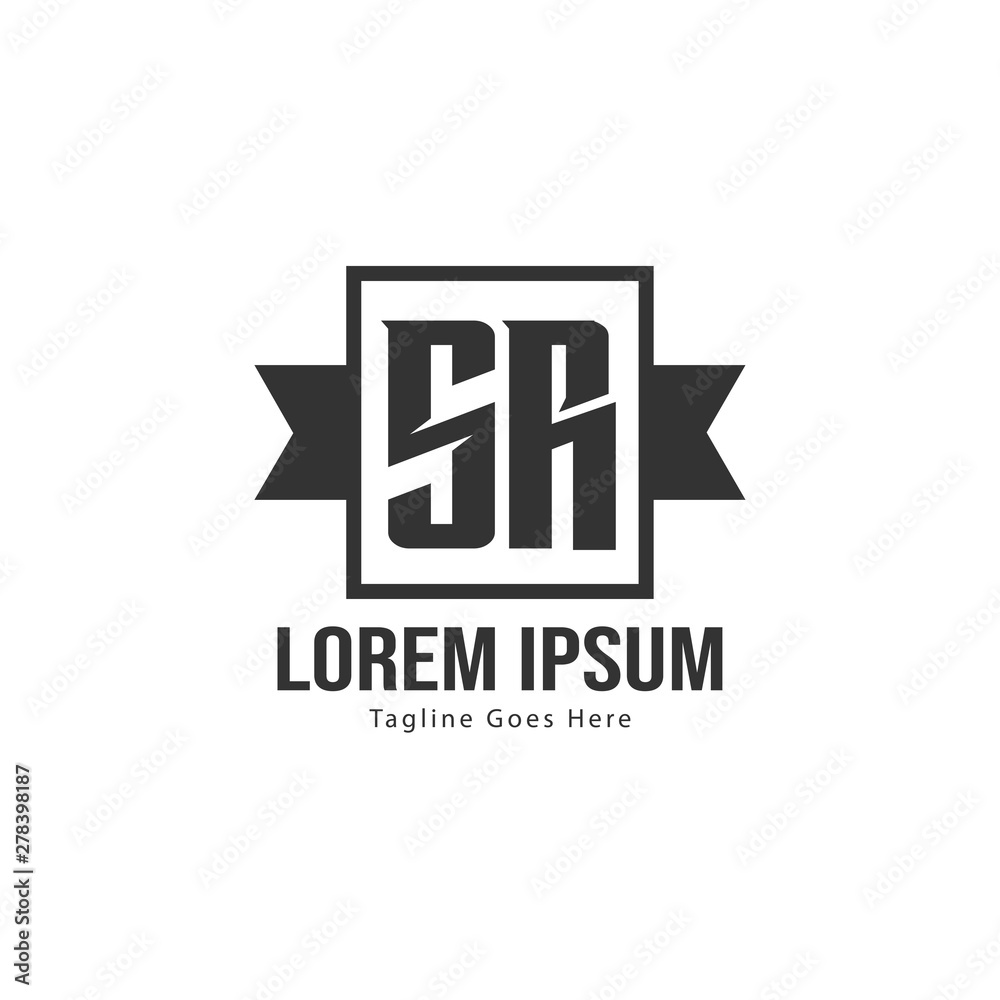 Initial SR logo template with modern frame. Minimalist SR letter logo vector illustration Initial SR logo template with modern frame. Minimalist SR letter logo vector illustration