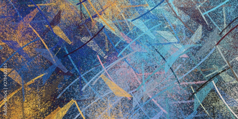 Fototapeta premium Artistic sketch. Creative art. 2d illustration. Texture backdrop painting.