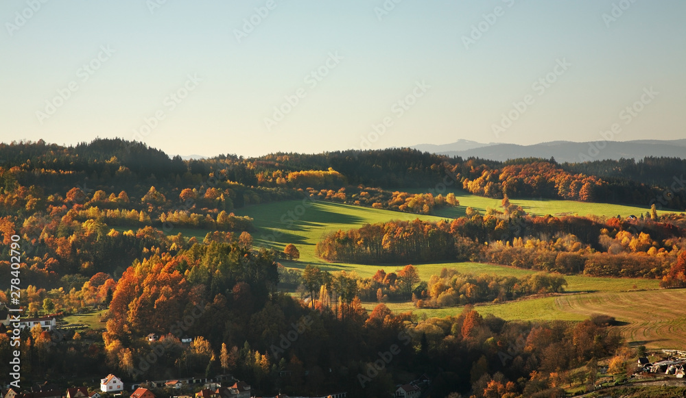 Landscape near Cesky Krumlov. Czech republic