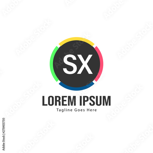 Free Download Initial SX logo template with modern frame. Minimalist SX letter logo vector illustration - GFXLoad