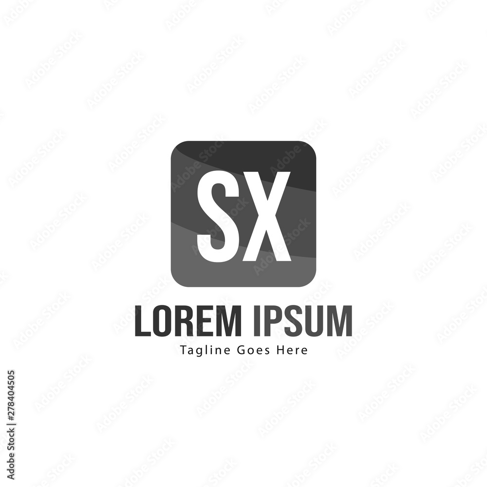 Initial SX logo template with modern frame. Minimalist SX letter logo vector illustration Initial SX logo template with modern frame. Minimalist SX letter logo vector illustration
